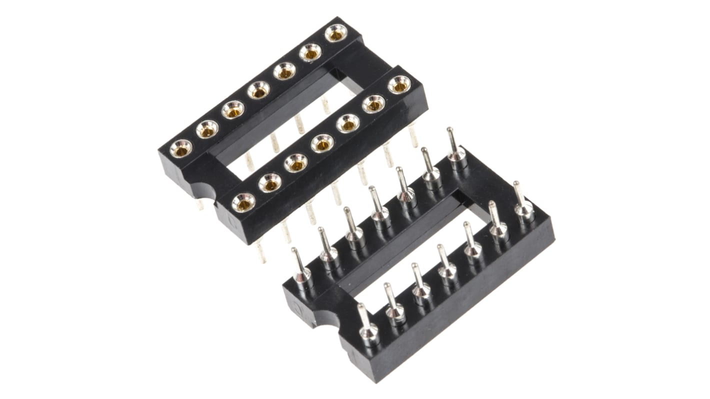 Winslow 2.54mm Pitch Vertical 14 Way, Through Hole Turned Pin Open Frame IC Dip Socket, 5A