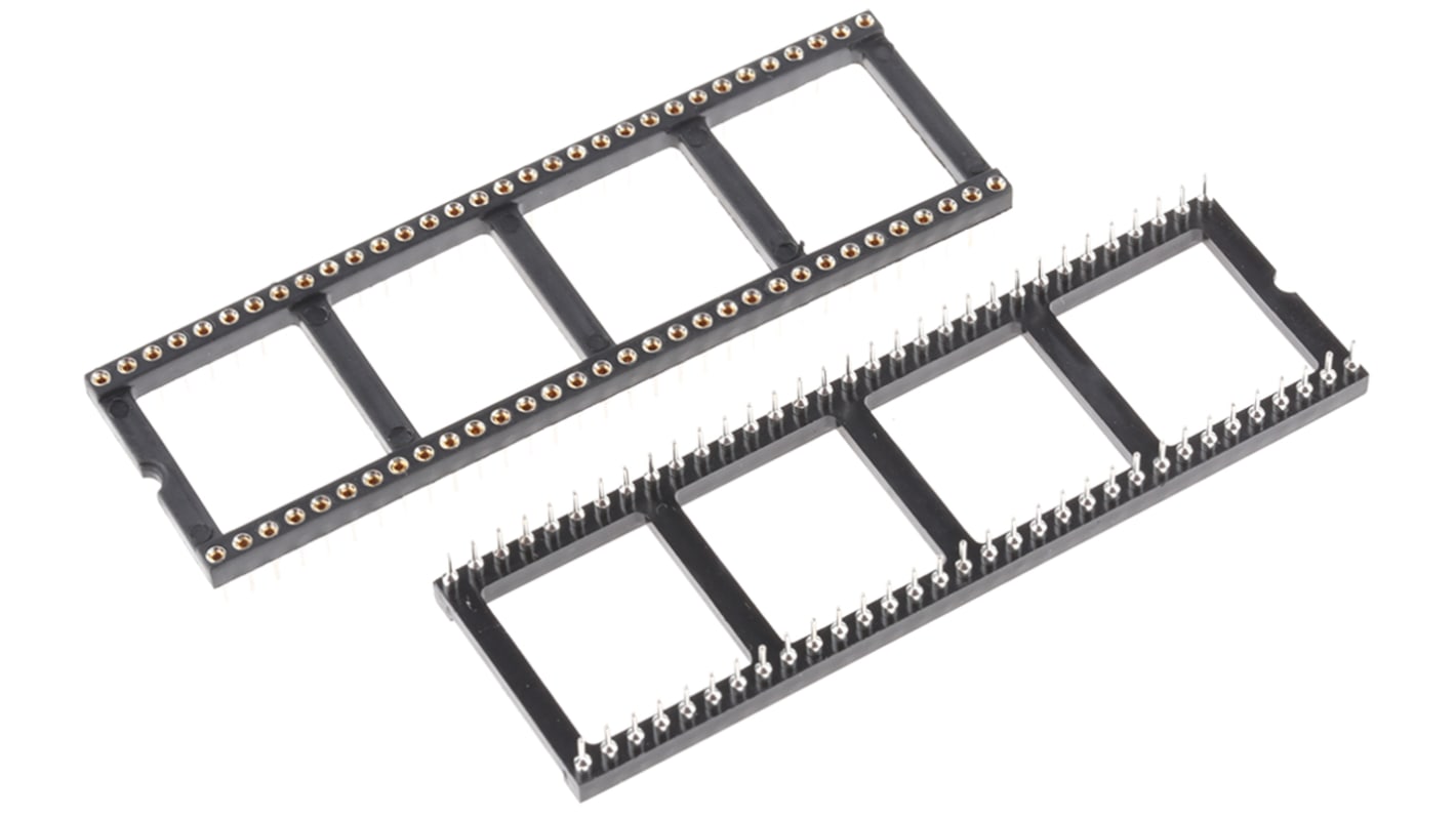 Winslow 2.54mm Pitch Vertical 64 Way, Through Hole Turned Pin Open Frame IC Dip Socket, 5A
