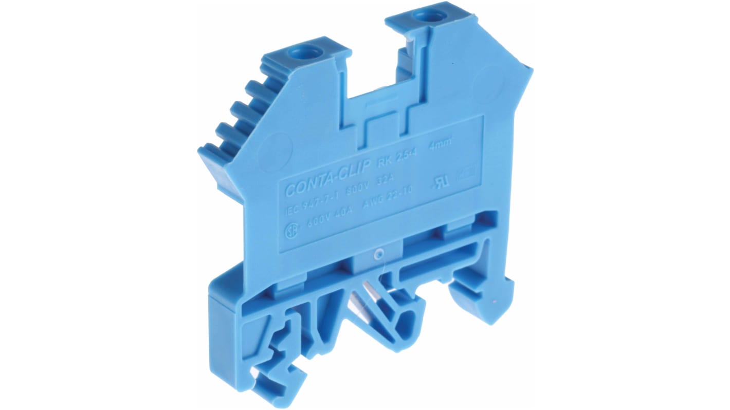 Morsettiera passante RS PRO, Blu, 40A