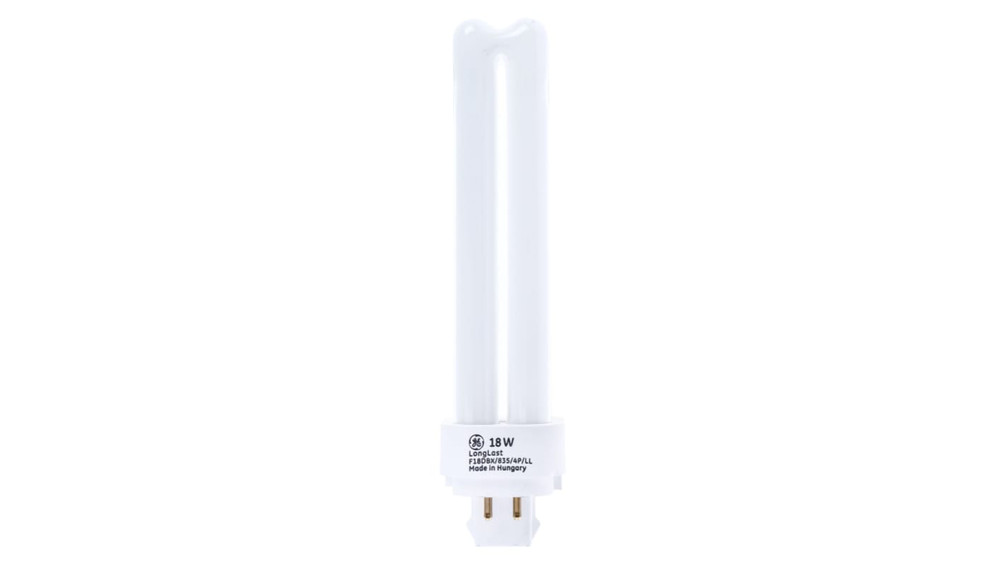 GE, 4 Pin, Non Integrated Compact Fluorescent Bulbs, 18 W, 3500K, Warm White