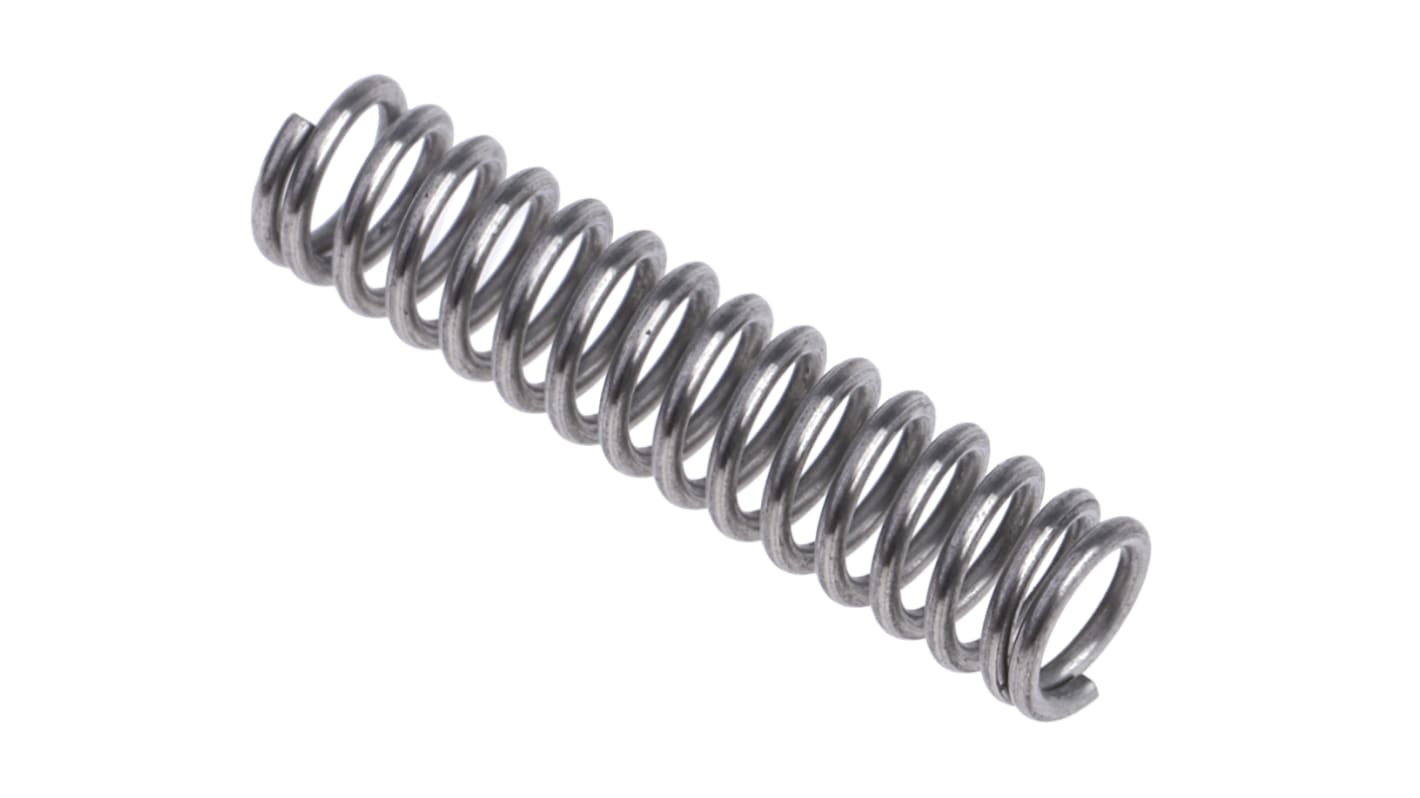 RS PRO Stainless Steel Compression Spring, 20mm x 4.63mm, 1.67N/mm
