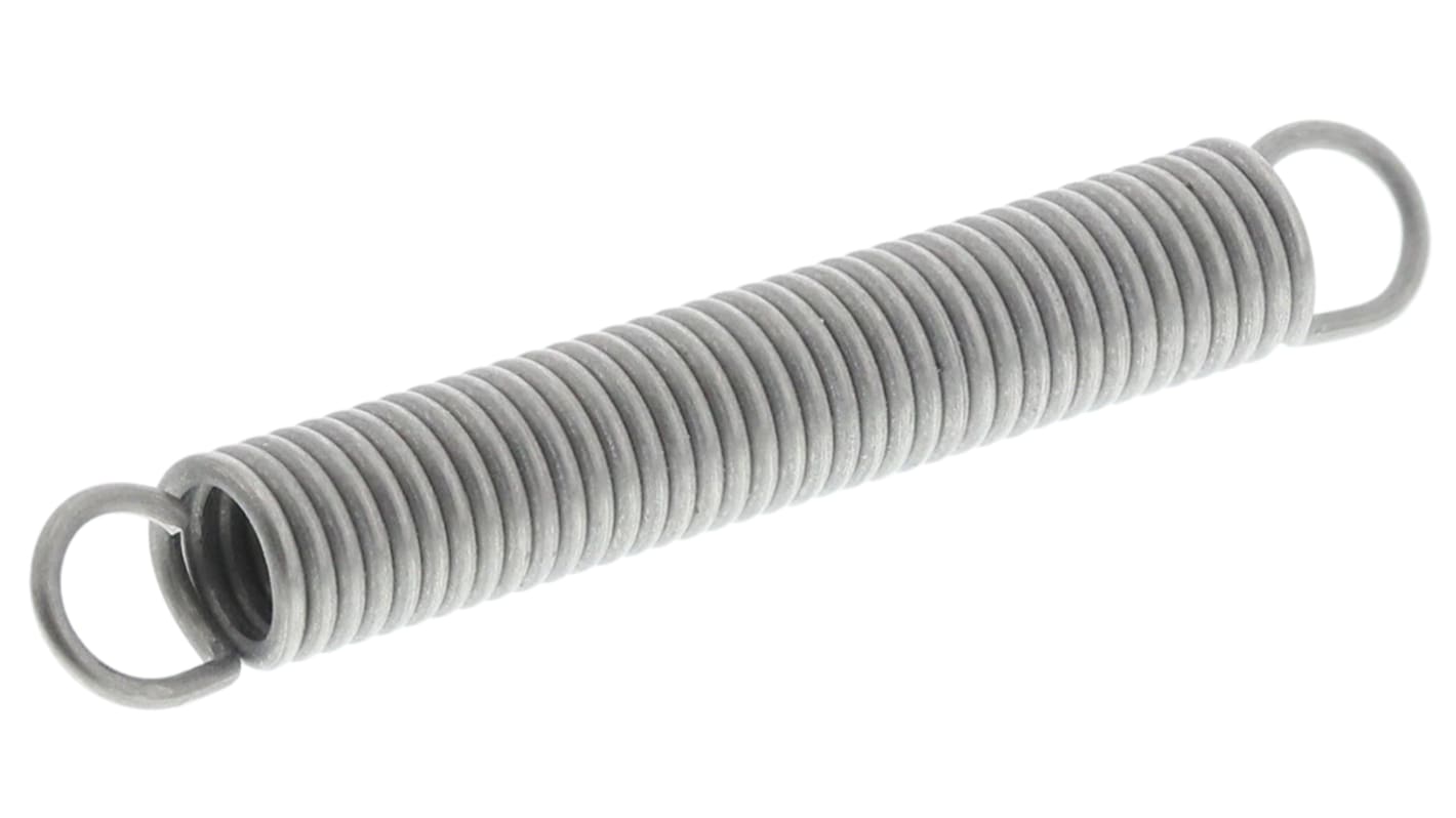 RS PRO Stainless Steel Extension Spring, 24.5mm x 3.5mm