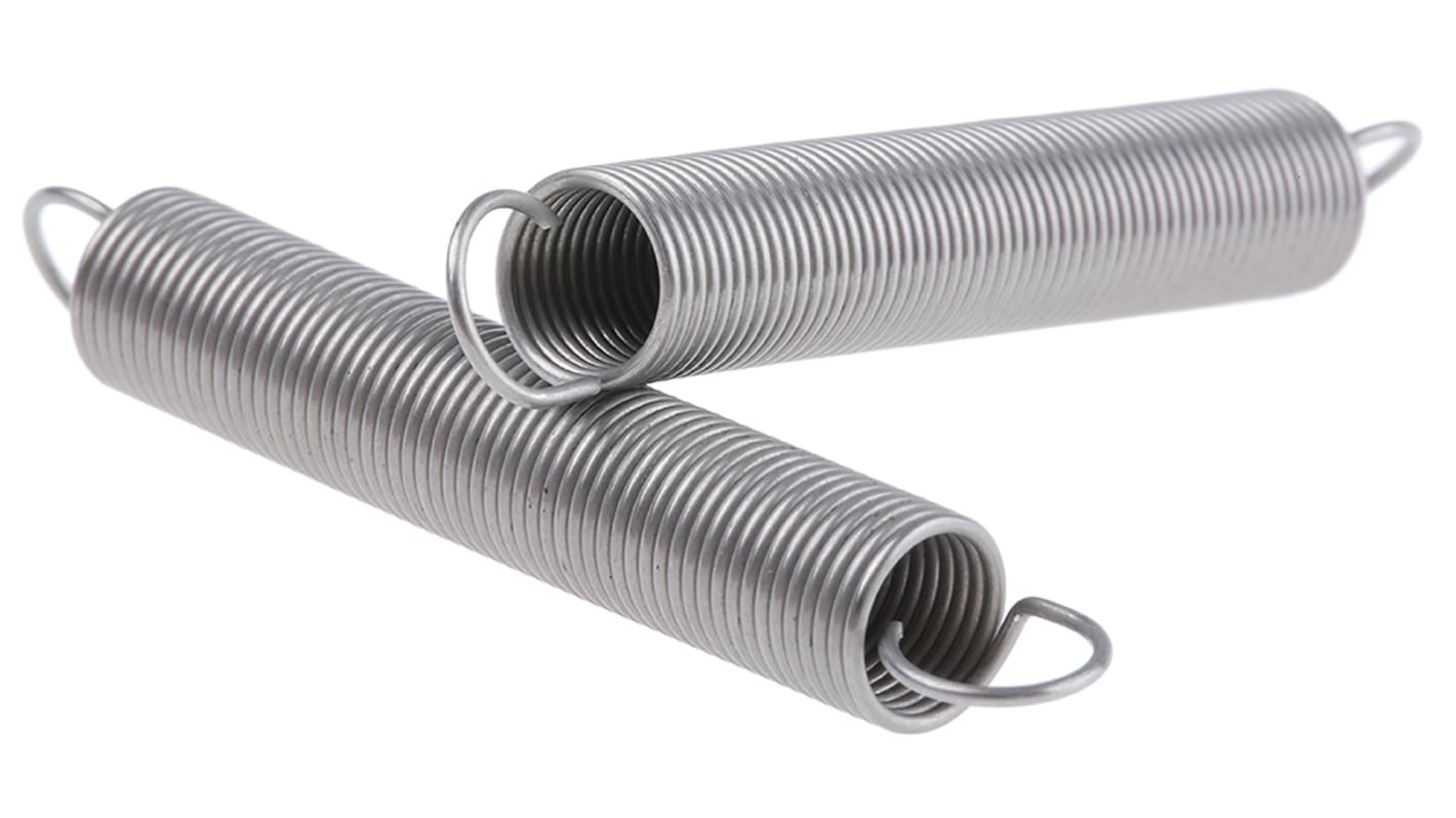 RS PRO Stainless Steel Extension Spring, 41.4mm x 6mm