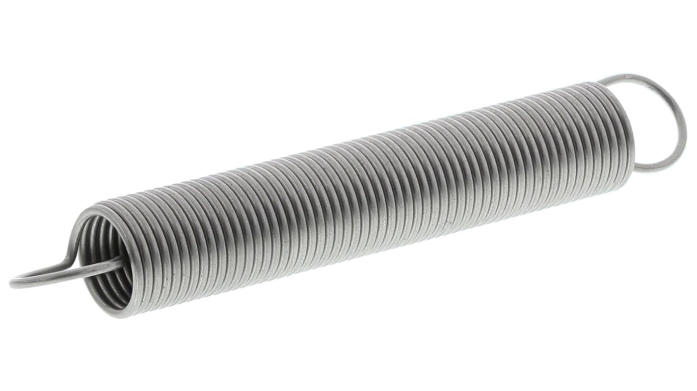 RS PRO Stainless Steel Extension Spring, 47.6mm x 7mm