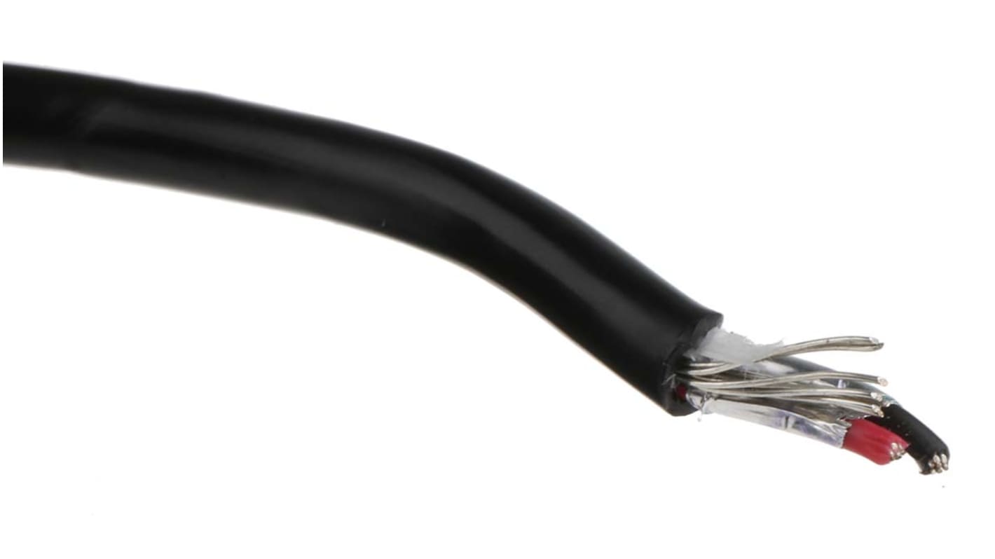 Belden8451 Series Line level Low Voltage signal Cable, 0.36 mm² CSA, 3.51mm od, 152m, Black