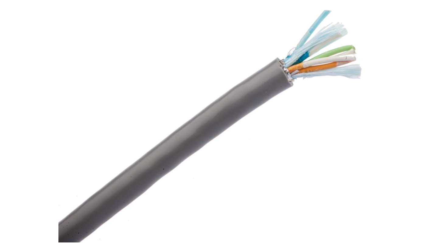 Belden 6芯3对屏蔽线 0.22 mm²双绞线 数据电缆, 8103系列, 24 AWG, PVC铬护套