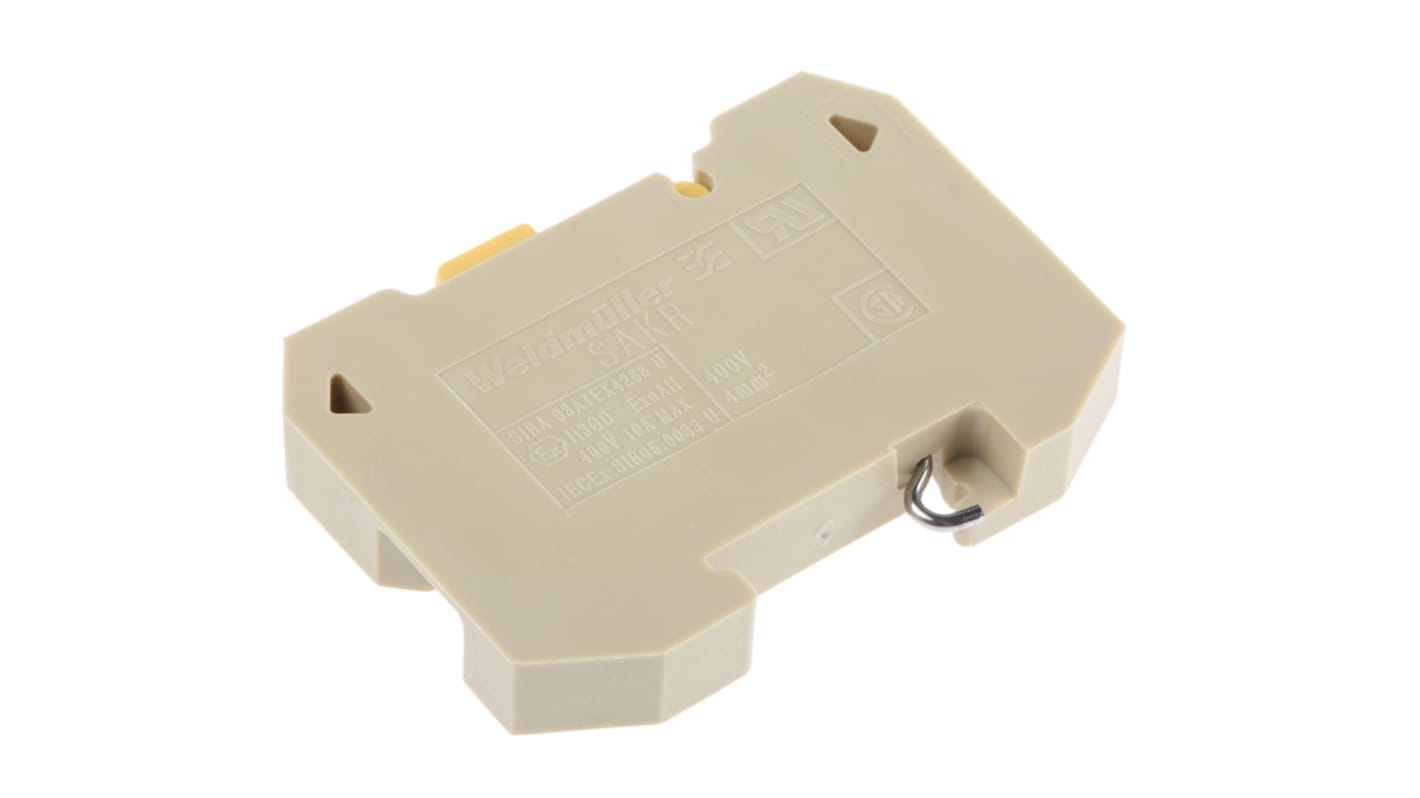 Weidmuller 0412760000 SAKR Series Brown, 4mm², Single-Level, Screw Termination