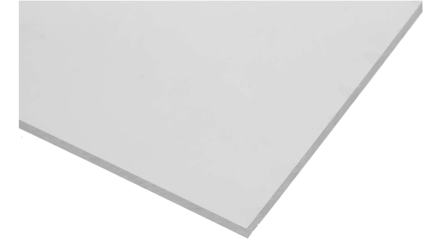 Foglio di plastica Tipo pieno RS PRO in PMMA, Chiaro, 500mm x 400mm x 4mm