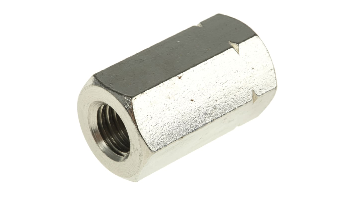 30mm Plain Stainless Steel Coupling Nut, M10, A2 304