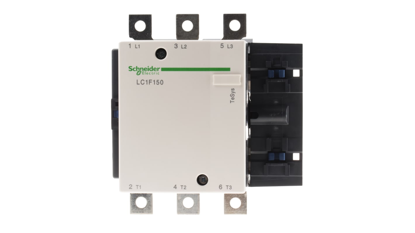 Schneider Electric TeSys F LC1F Contactor, 3-Pole, 150 A, 80 kW, 3NO, 1 kV ac