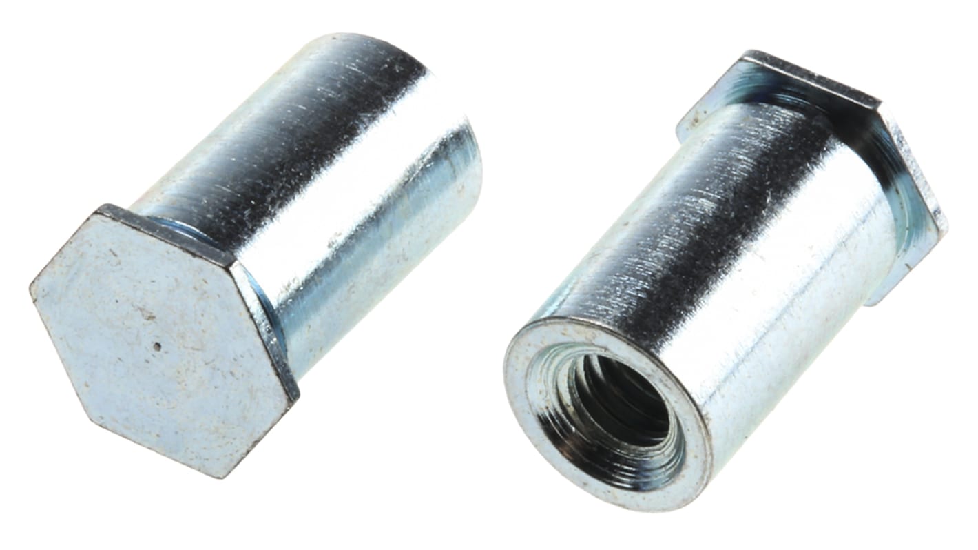 Kołek dystansowy, Stalowe, Powlekane cynkiem, M4, średnica otworu: 7.1mm