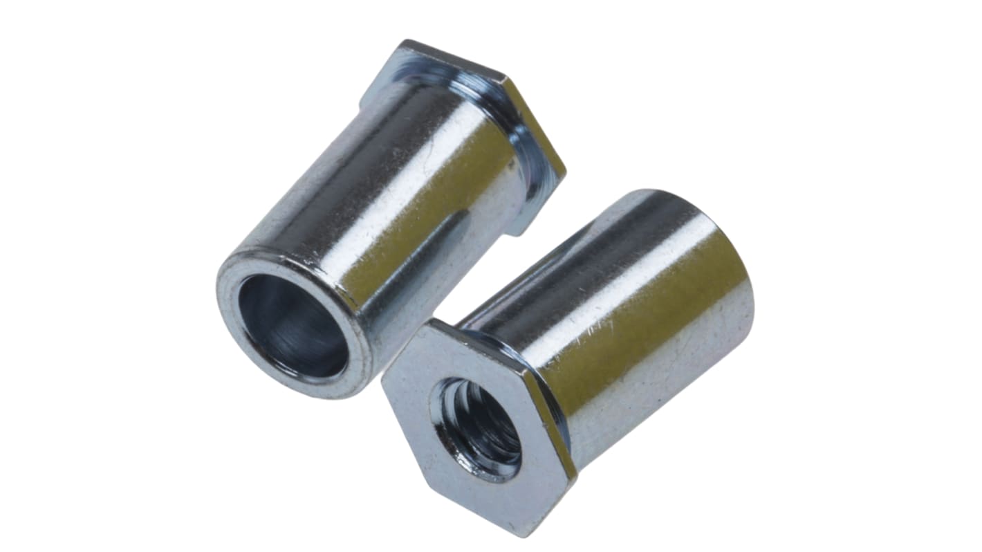 Kołek dystansowy, Stalowe, Powlekane cynkiem, M3, średnica otworu: 5.4mm