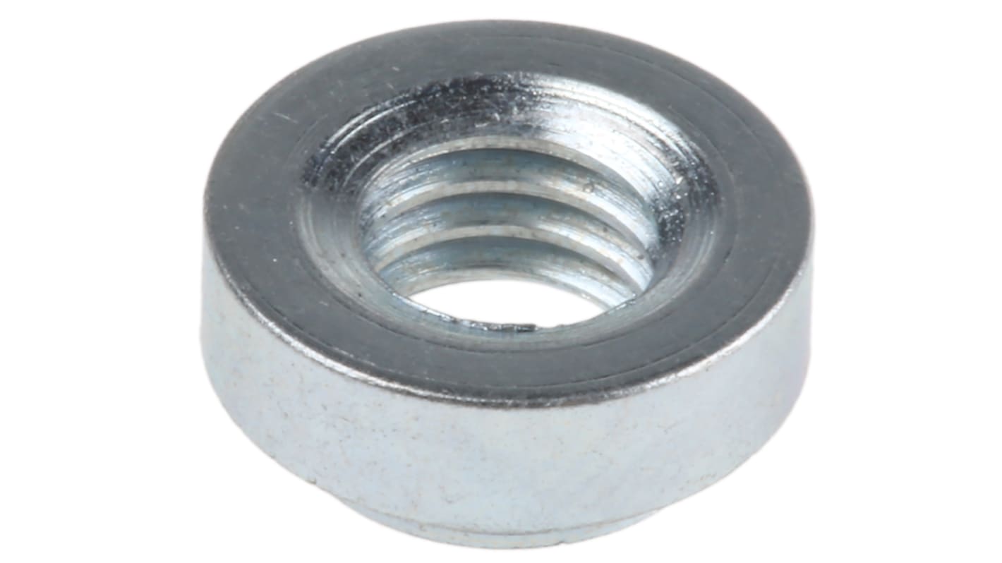 RS PRO Clear Passivated, Zinc Steel Clinch Nut, M5