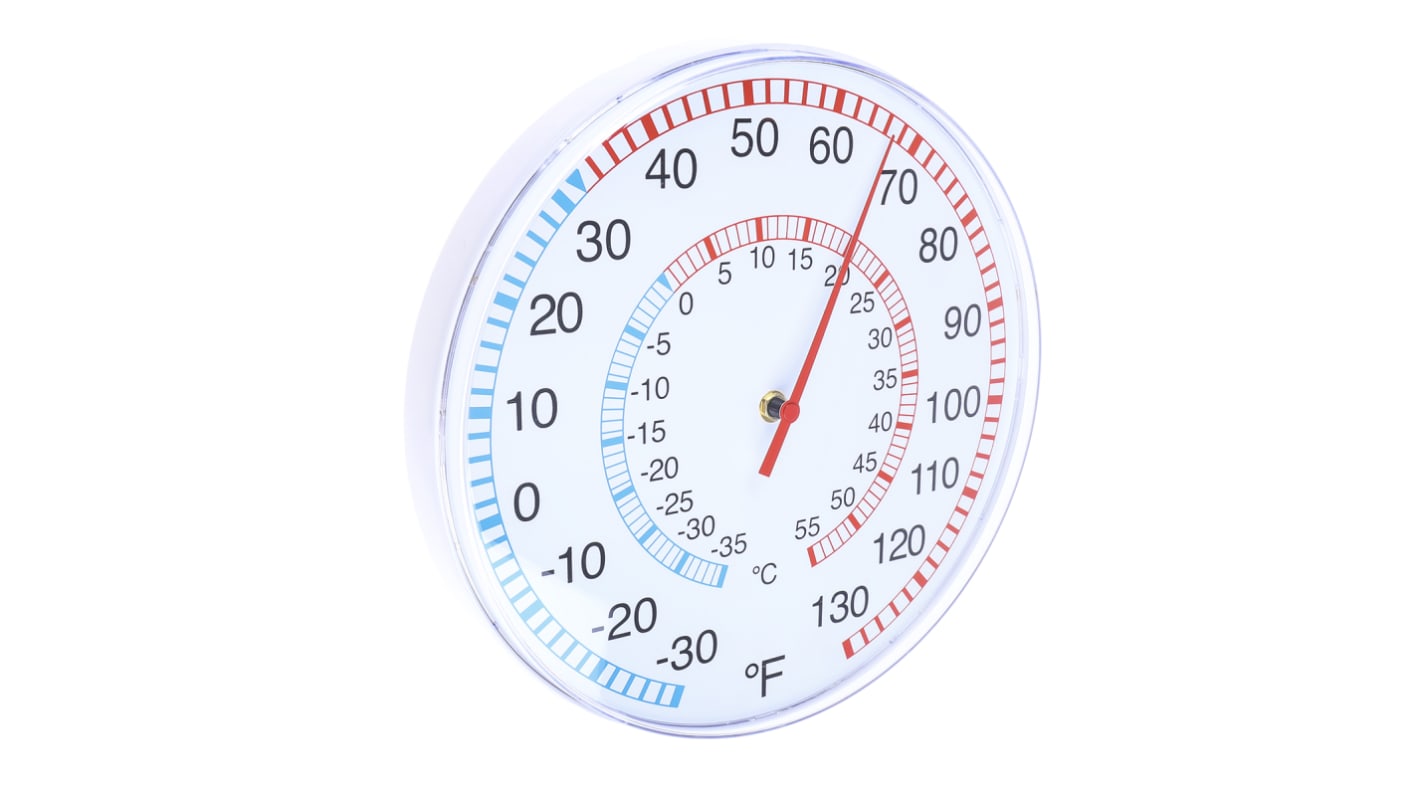 RS PRO Wall Mount Dial Thermometer -33 → +55 °C