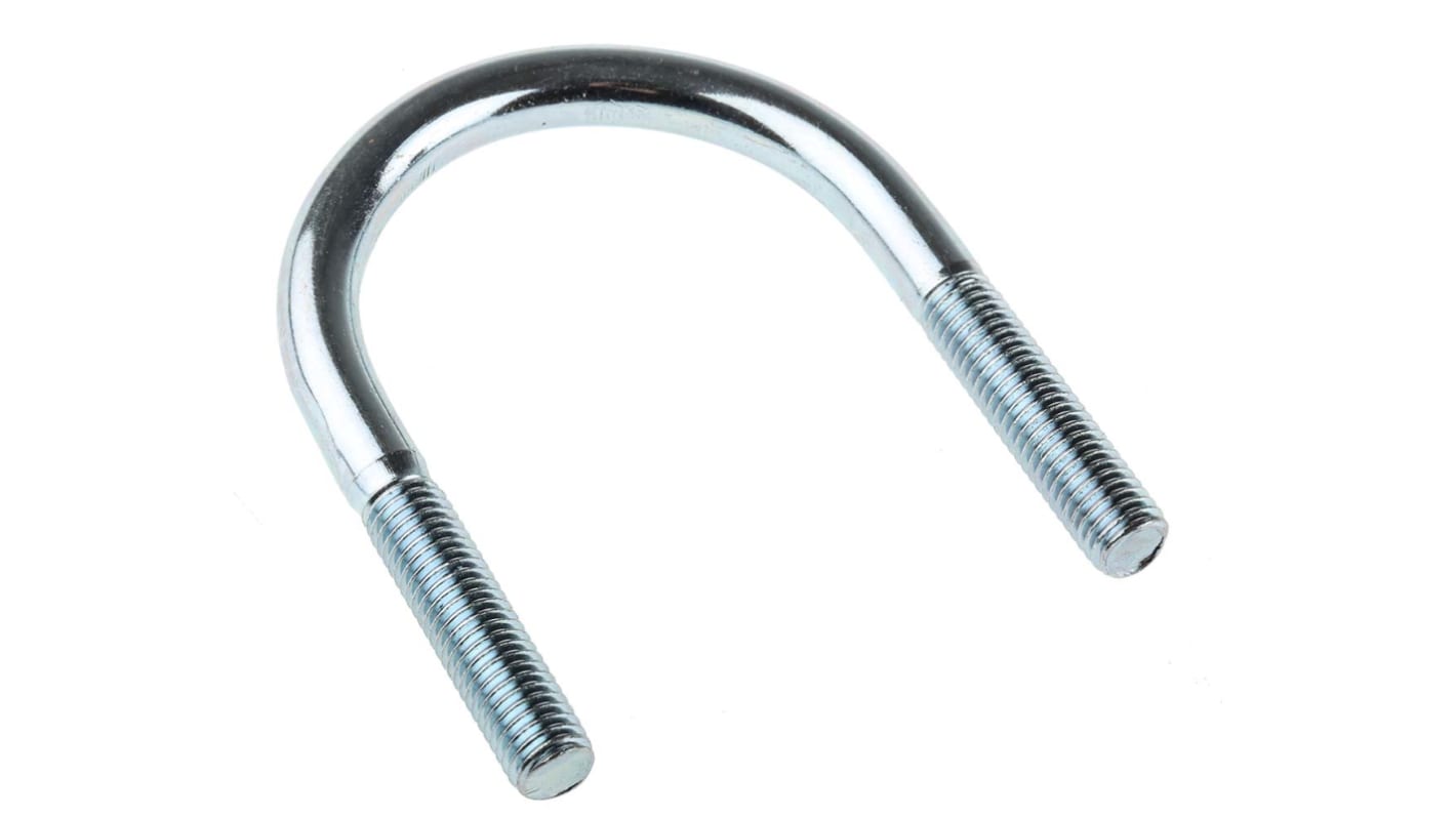 M10 60mm Bright Zinc Plated Steel Round U-Bolt