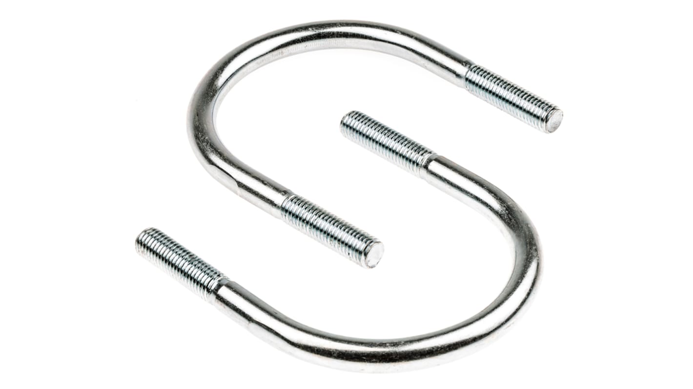 M12 90mm Bright Zinc Plated Steel Round U-Bolt