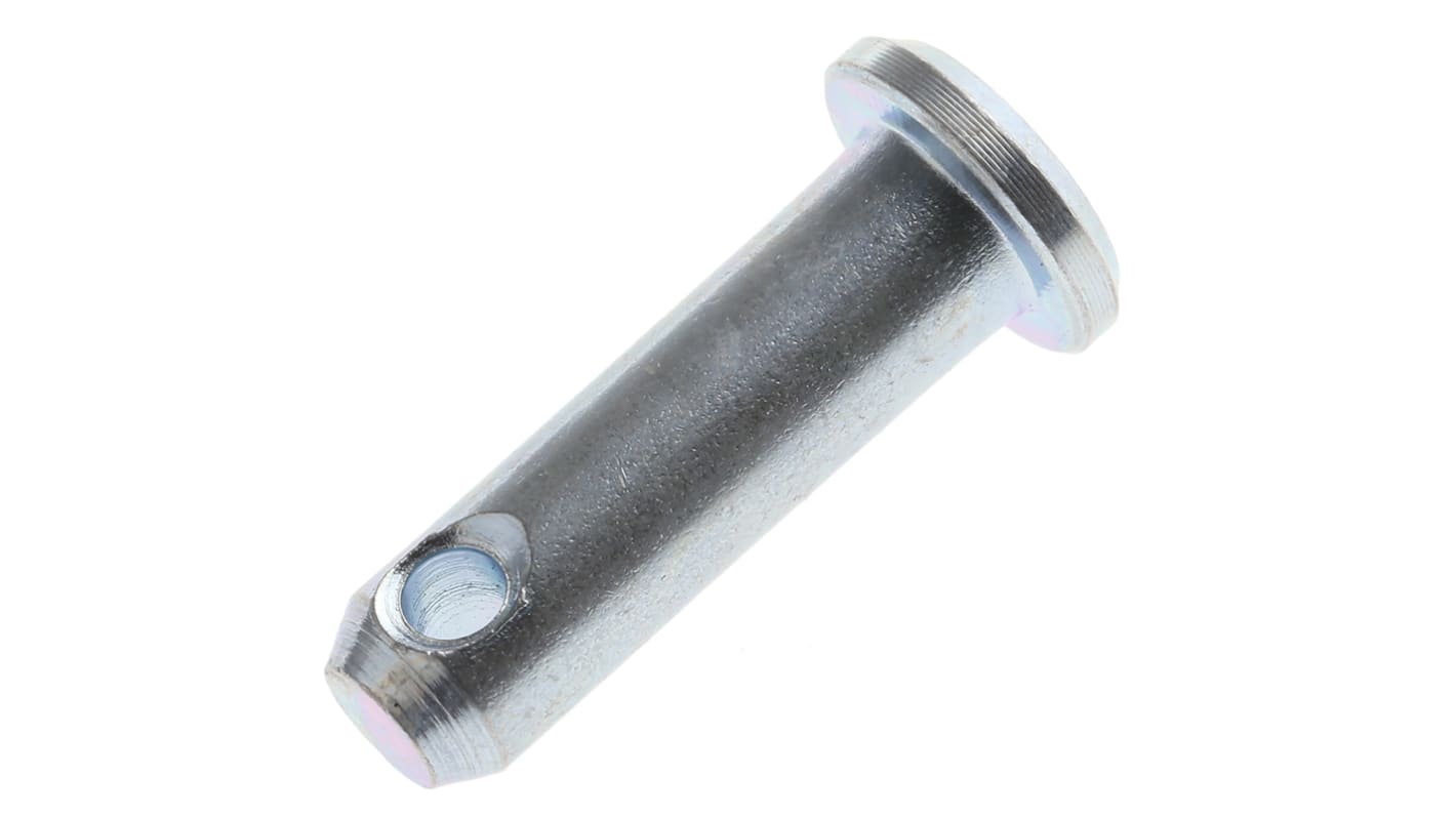 RS PRO 15.8mm Bright Zinc Plated Steel Clevis Pin, 4.76mm Diameter