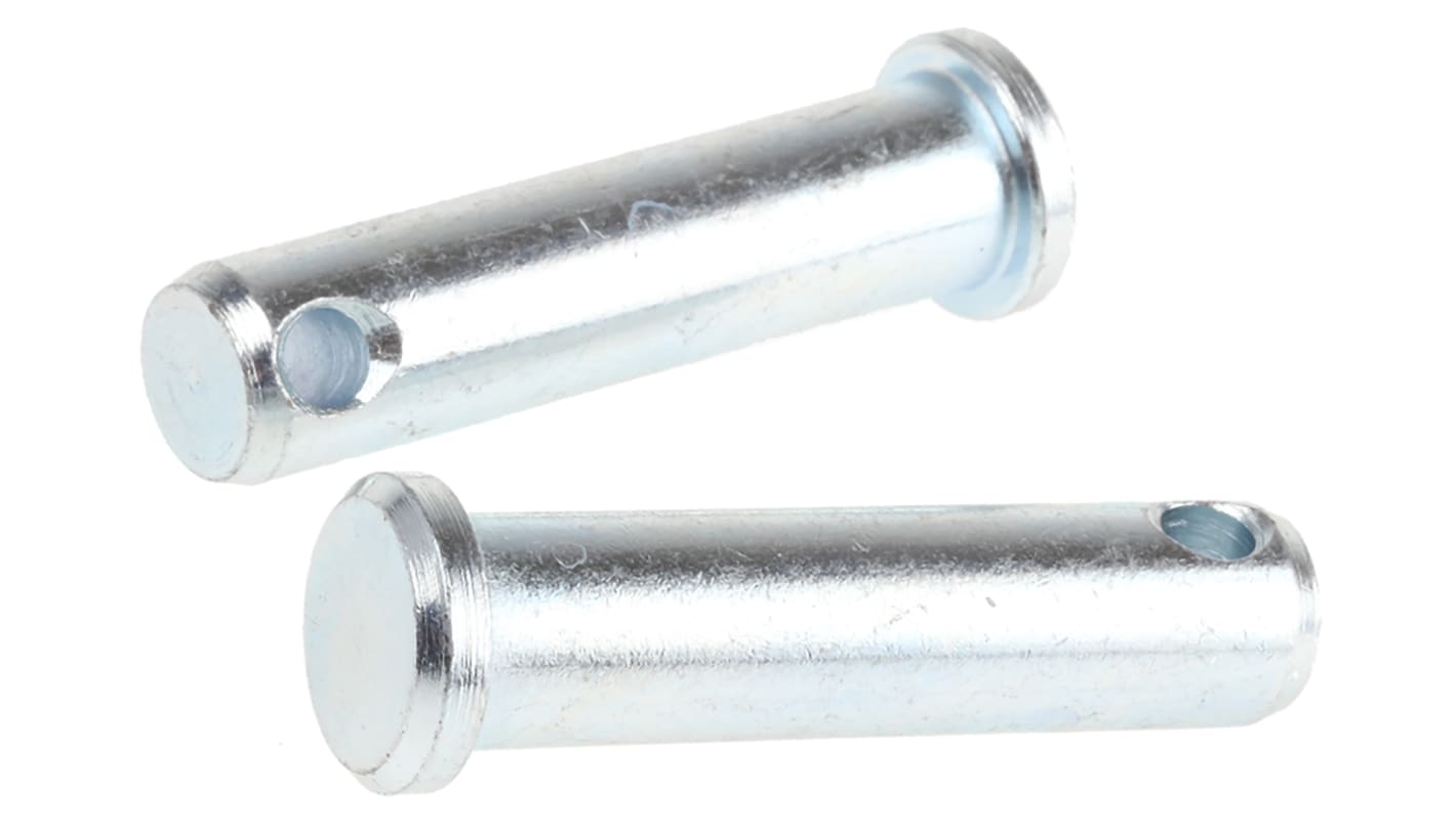 RS PRO 1 1/2in Bright Zinc Plated Steel Clevis Pin, 3/8in Diameter