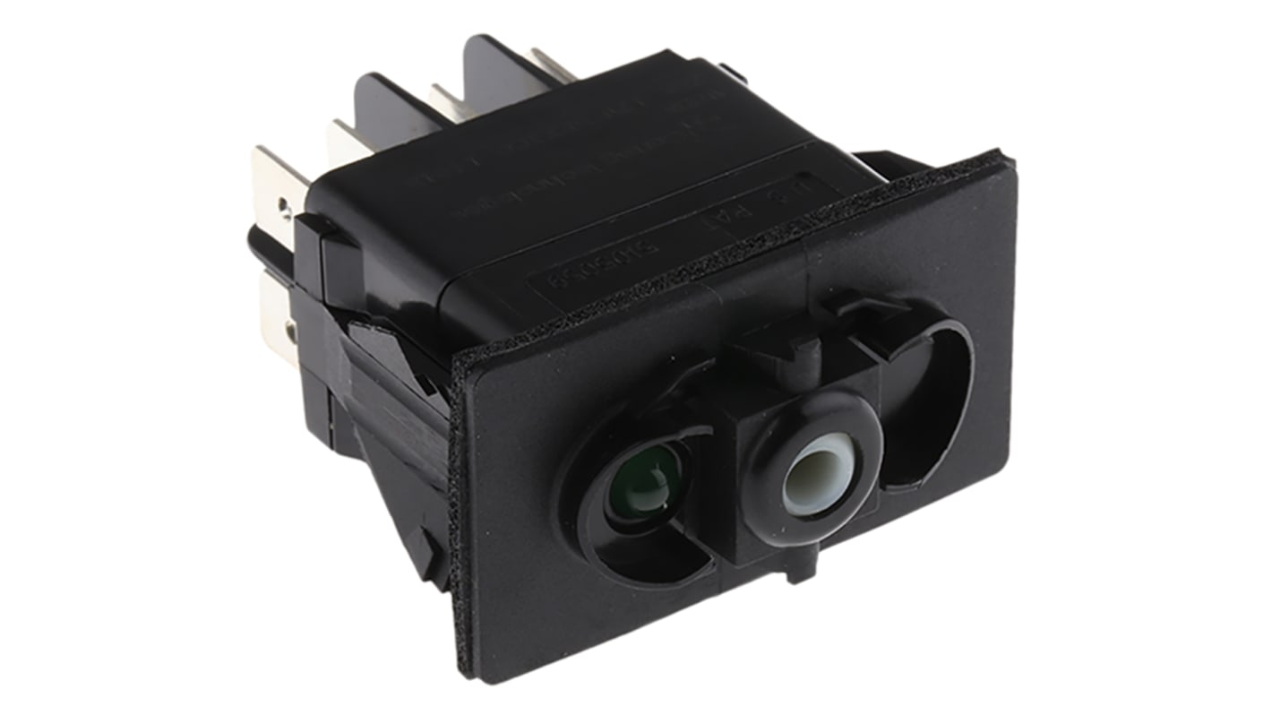 Carlingswitch 带灯船型开关, 双刀双掷, 面板切口21.08 x 36.83mm, 面板安装, 12V, 闭锁操作, IP68