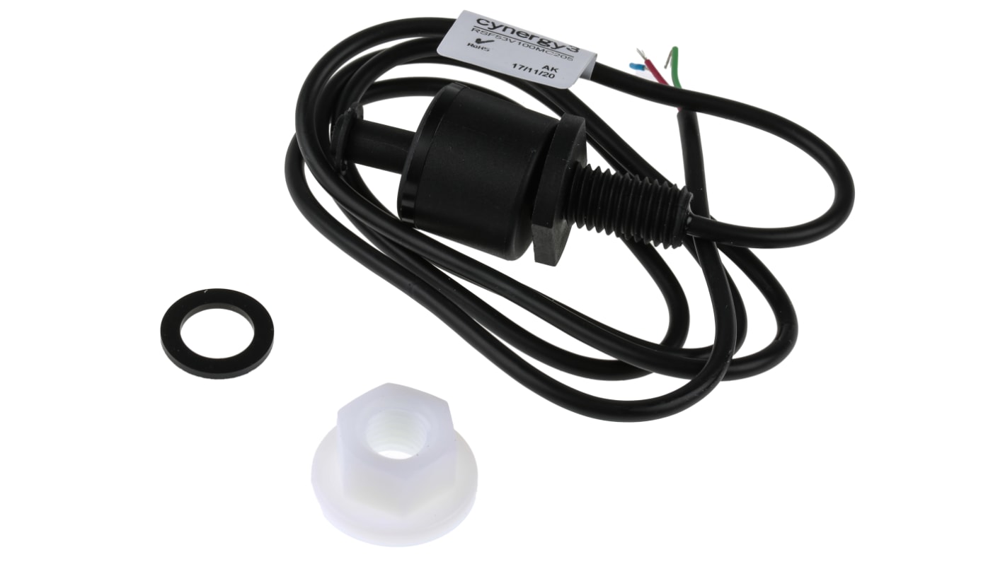 Sensata Cynergy3 RSF50 Series Vertical Nylon Float Switch, Float, 1m Cable, NO/NC