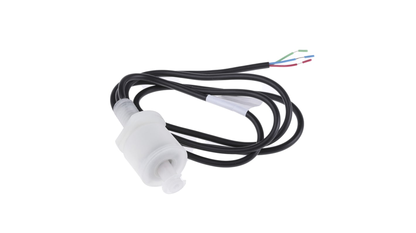 Sensata Cynergy3 PP浮球开关, 垂直安装, NO/NC, 最高+100°C, 线长1m, RSF50系列