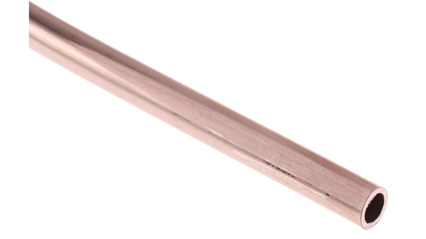 RS PRO 112 bar 10m Long Copper Pipe, 6mm Outer Diam. Copper