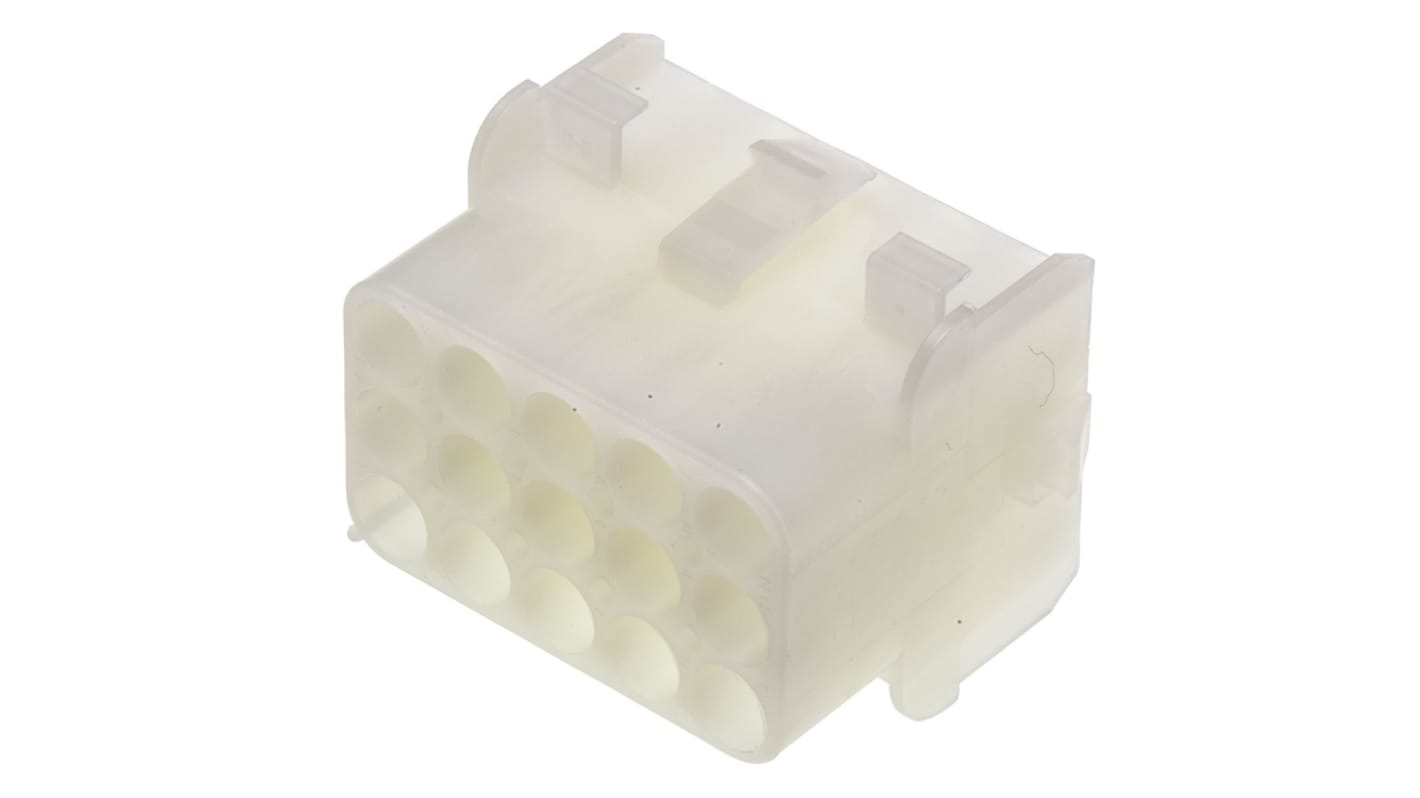 Carcasa de conector TE Connectivity 1-480711, Serie Universal MATE-N-LOK, paso: 6.35mm, 15 contactos, 3 filas, Recto,