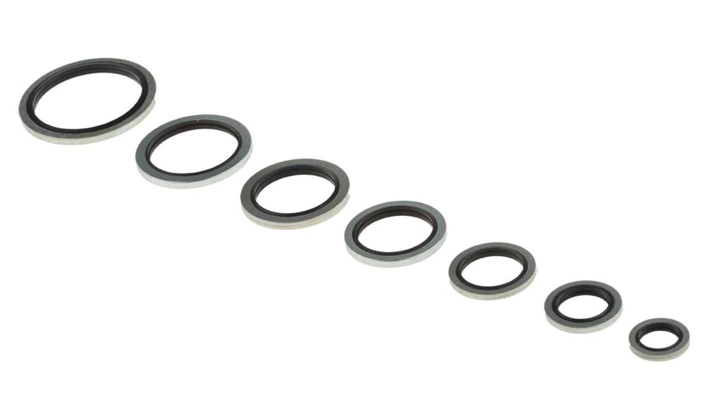 RS PRO Imperial Bonded Seal Kit Nitrile, Kit Contents 114 Pieces