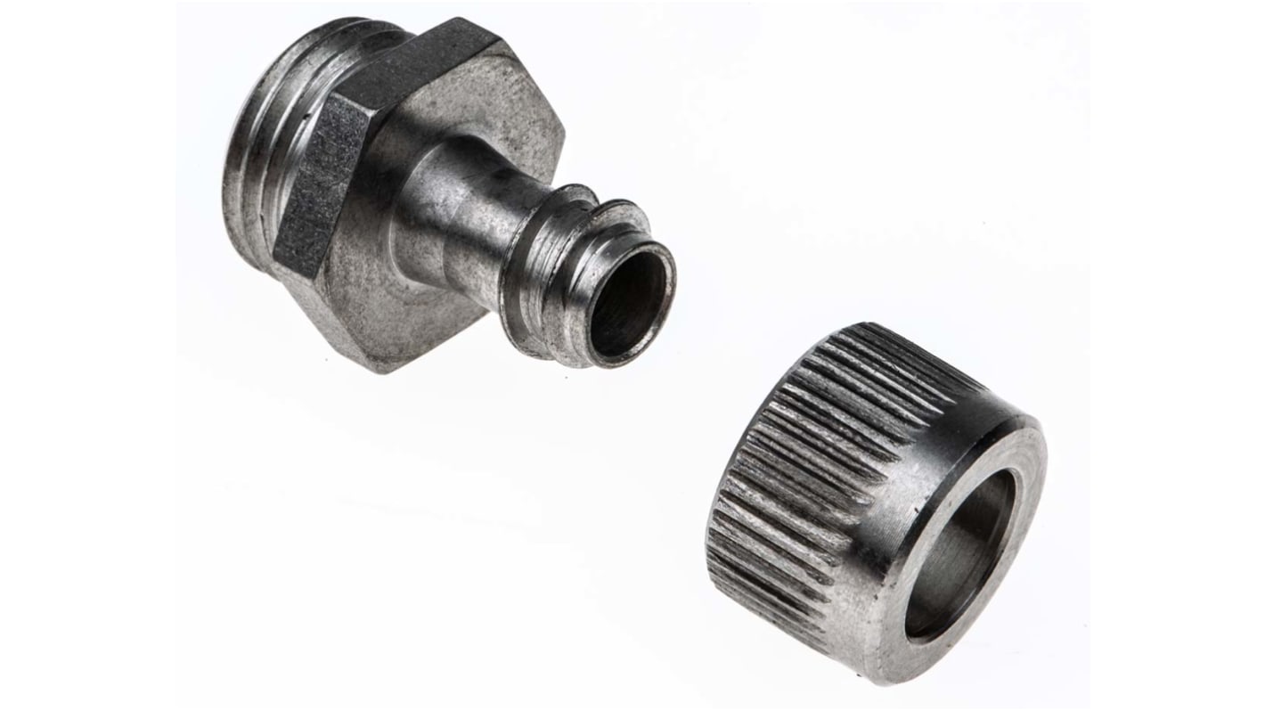 Kopex Straight, Conduit Fitting, 10mm Nominal Size, PG7, 316 Stainless Steel