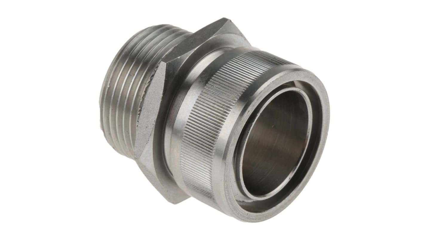 Kopex Straight, Conduit Fitting, 25mm Nominal Size, M25, 316 Stainless Steel, Metallic