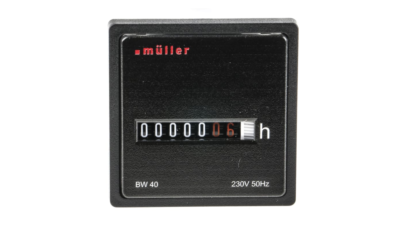 Muller BW40 Hour Meter Counter, 5 Digit, 230 V ac