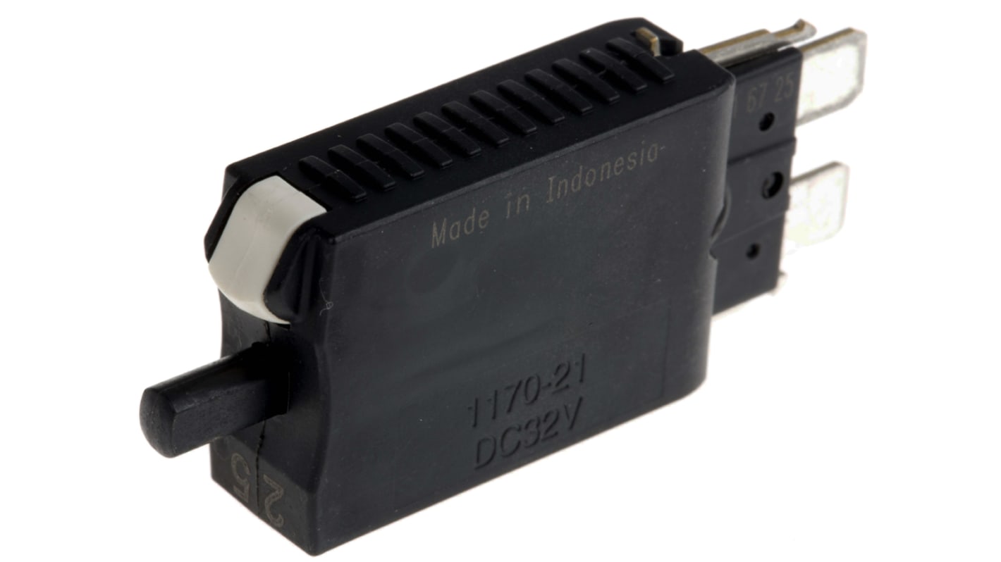ETA Thermal Circuit Breaker - 1170  Single Pole 28V dc Voltage Rating, 25A Current Rating