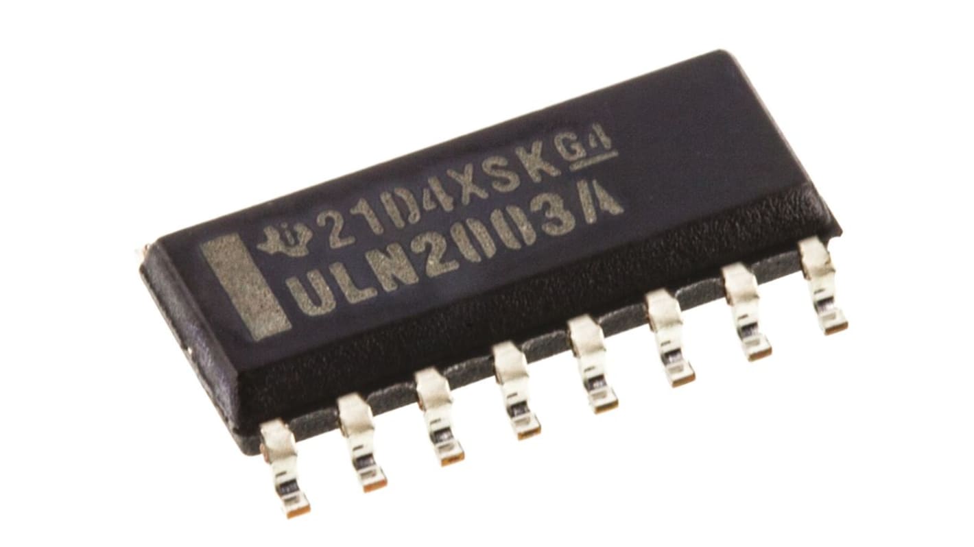 Texas Instruments ULN2003AD, 7-element NPN Darlington Transistor, 500 mA 50 V, 16-Pin SOIC