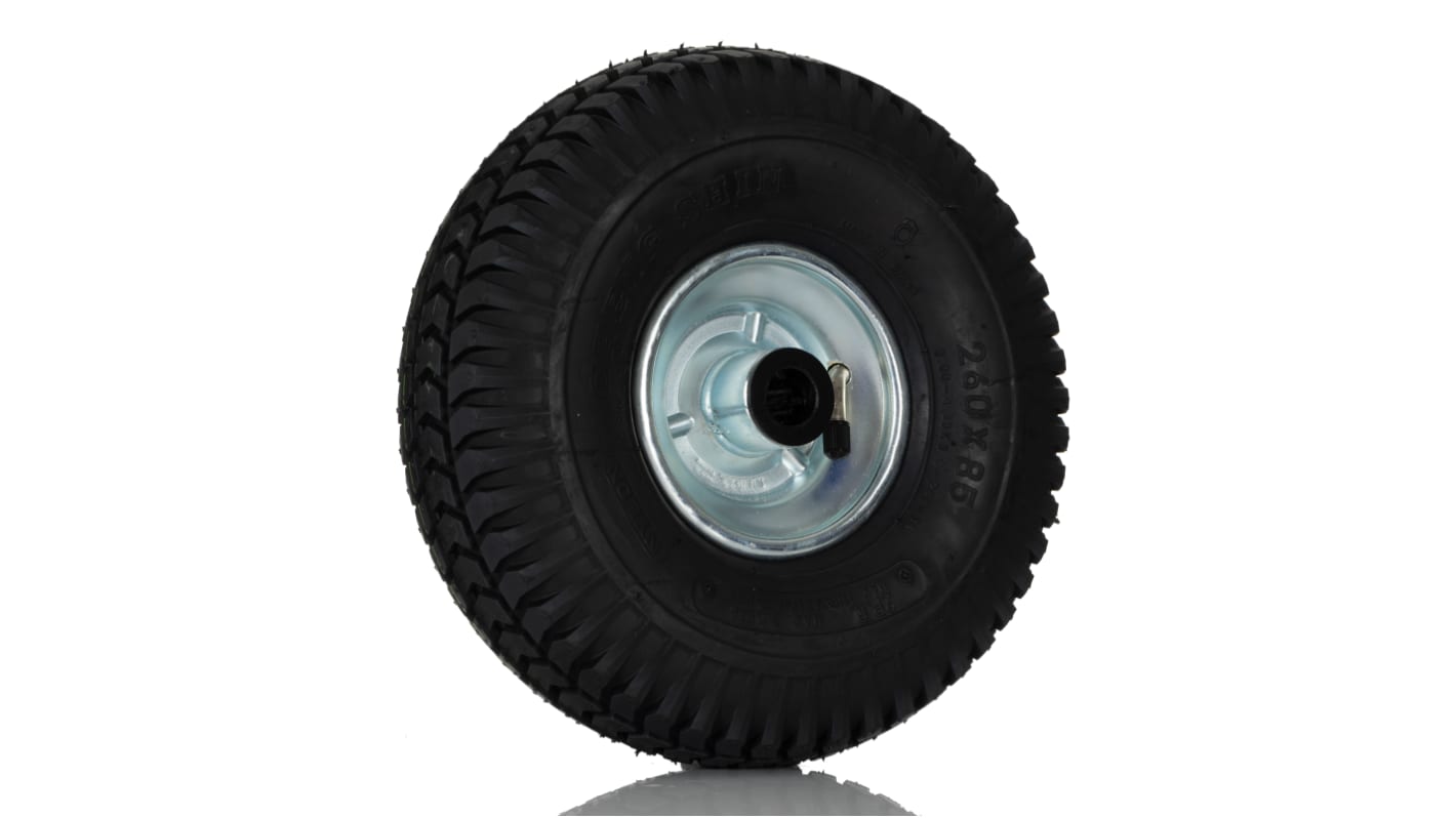 RS PRO Black Rubber Shock Absorbing Trolley Wheel, 200kg