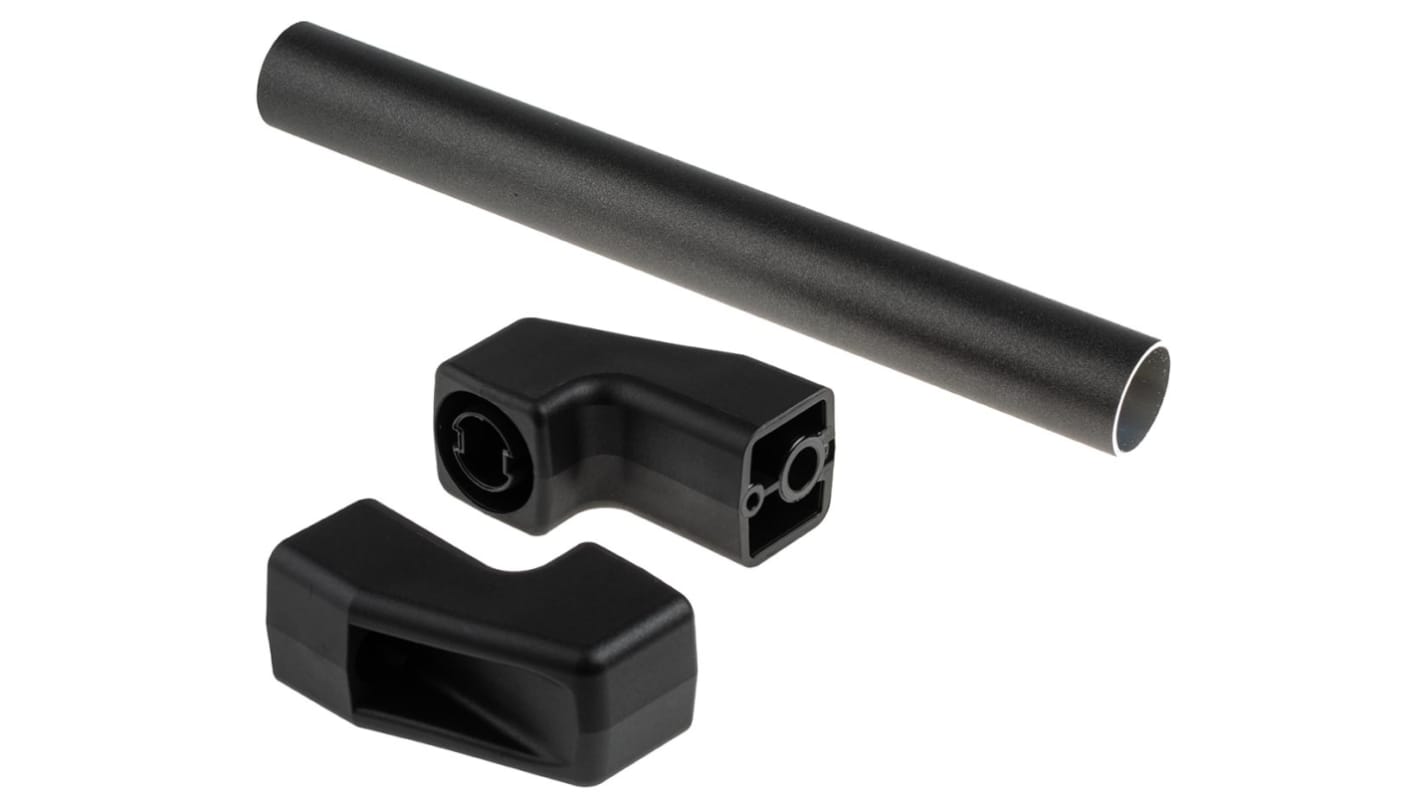 Maniglia Nero in Alluminio Elesa, centri di fissaggio 300mm, 324mm x 78 mm x 38mm