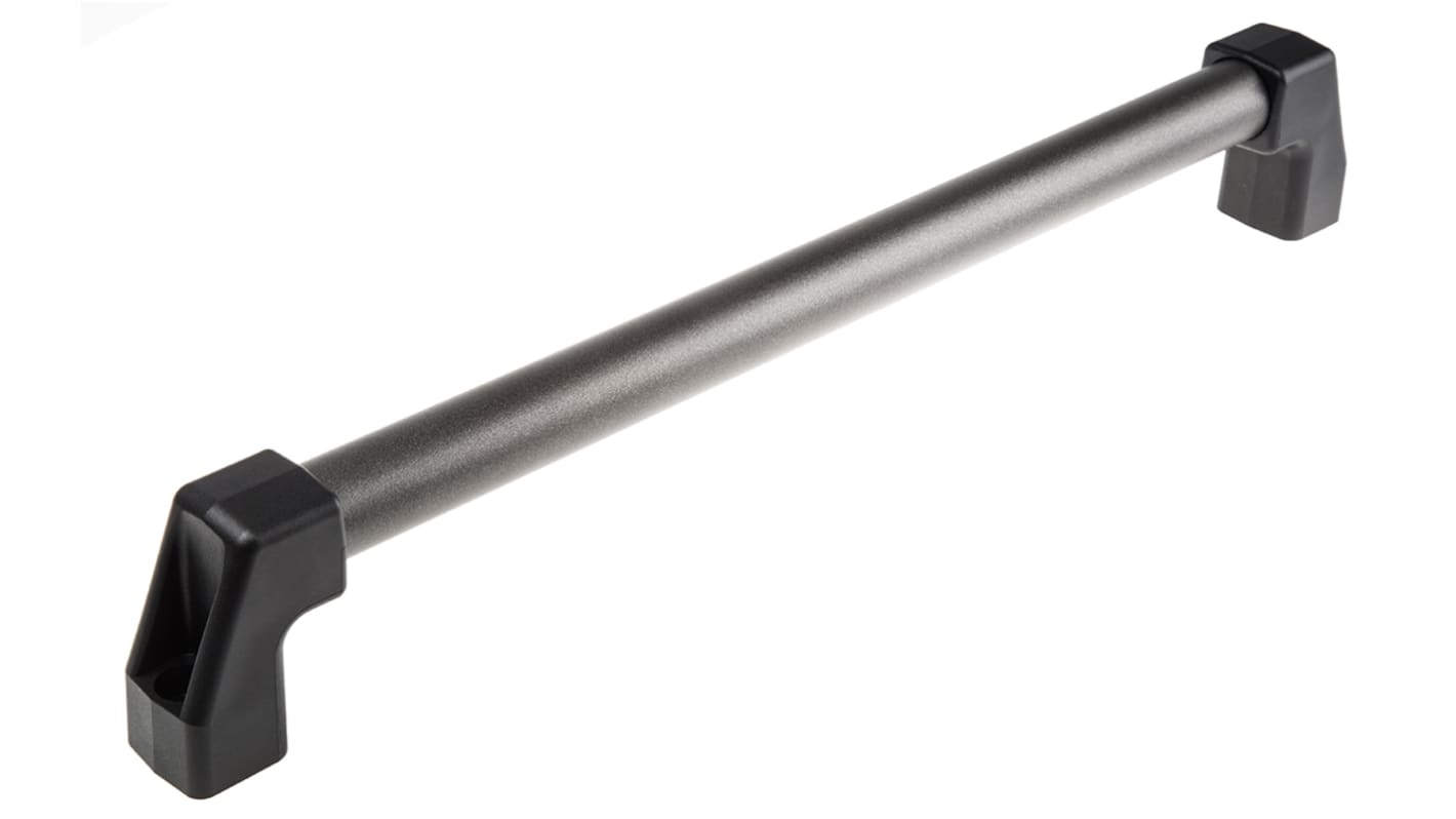 Maniglia Nero in Alluminio Elesa, centri di fissaggio 500mm, 524mm x 78 mm x 38mm
