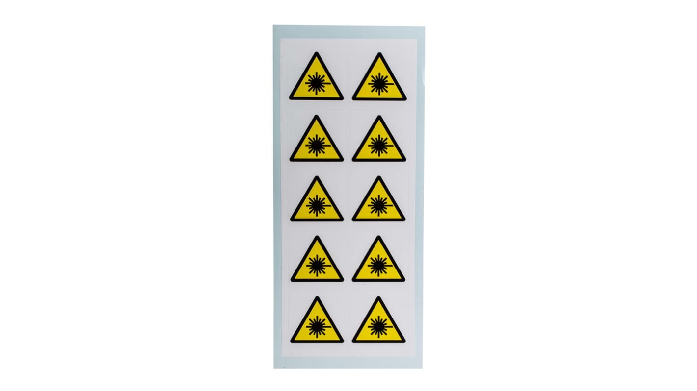 RS PRO Self-Adhesive Hazard Warning Sign