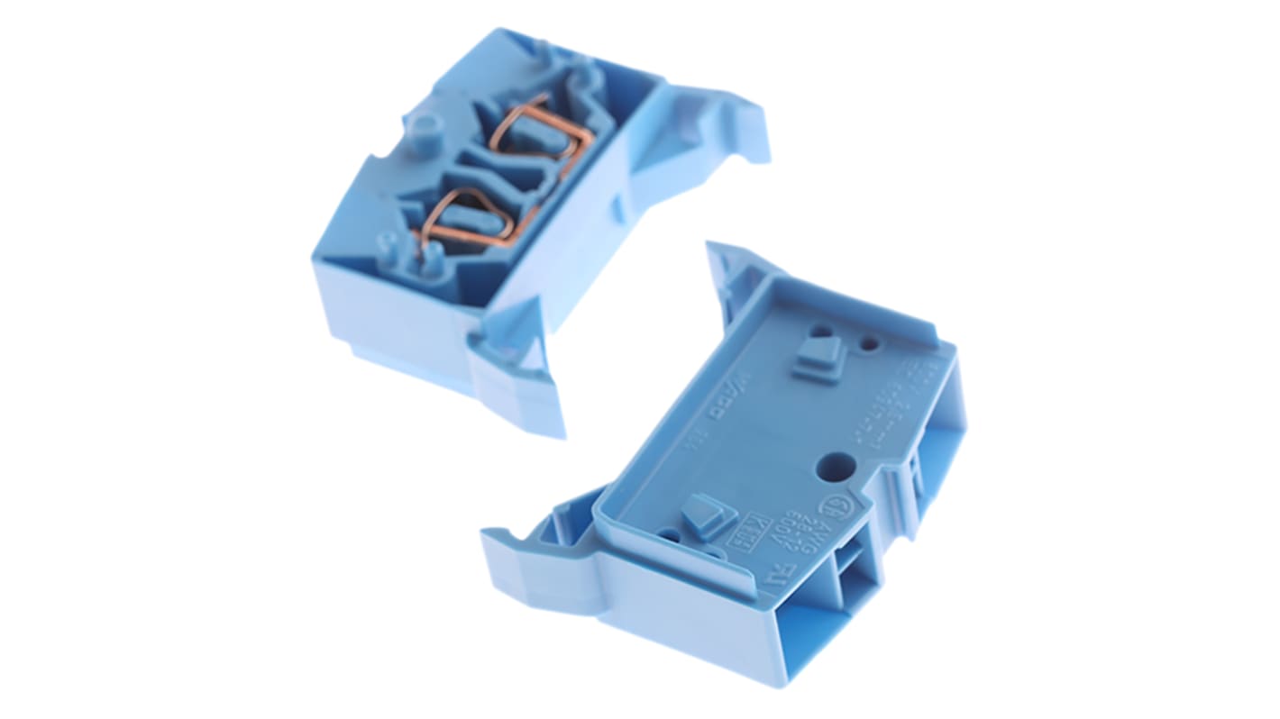 WAGO 264-734 264 Series Blue, 2.5mm², Single-Level, Cage Clamp Termination, ATEX, IECEx