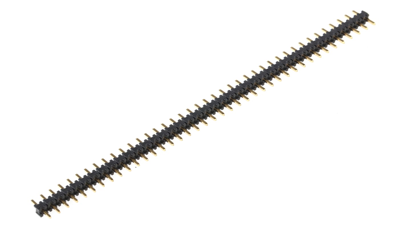 Stelvio Kontek 471 Series Straight Through Hole Pin Header, 40 Contact(s), 2.54mm Pitch, 1 Row(s), Unshrouded
