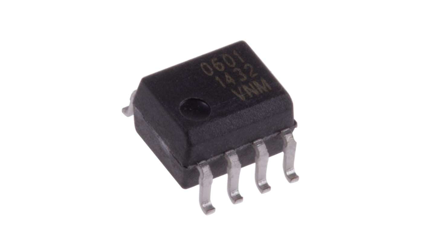 Broadcom, HCPL-0601 DC Input Transistor Output Optocoupler, Surface Mount, 8-Pin SOIC