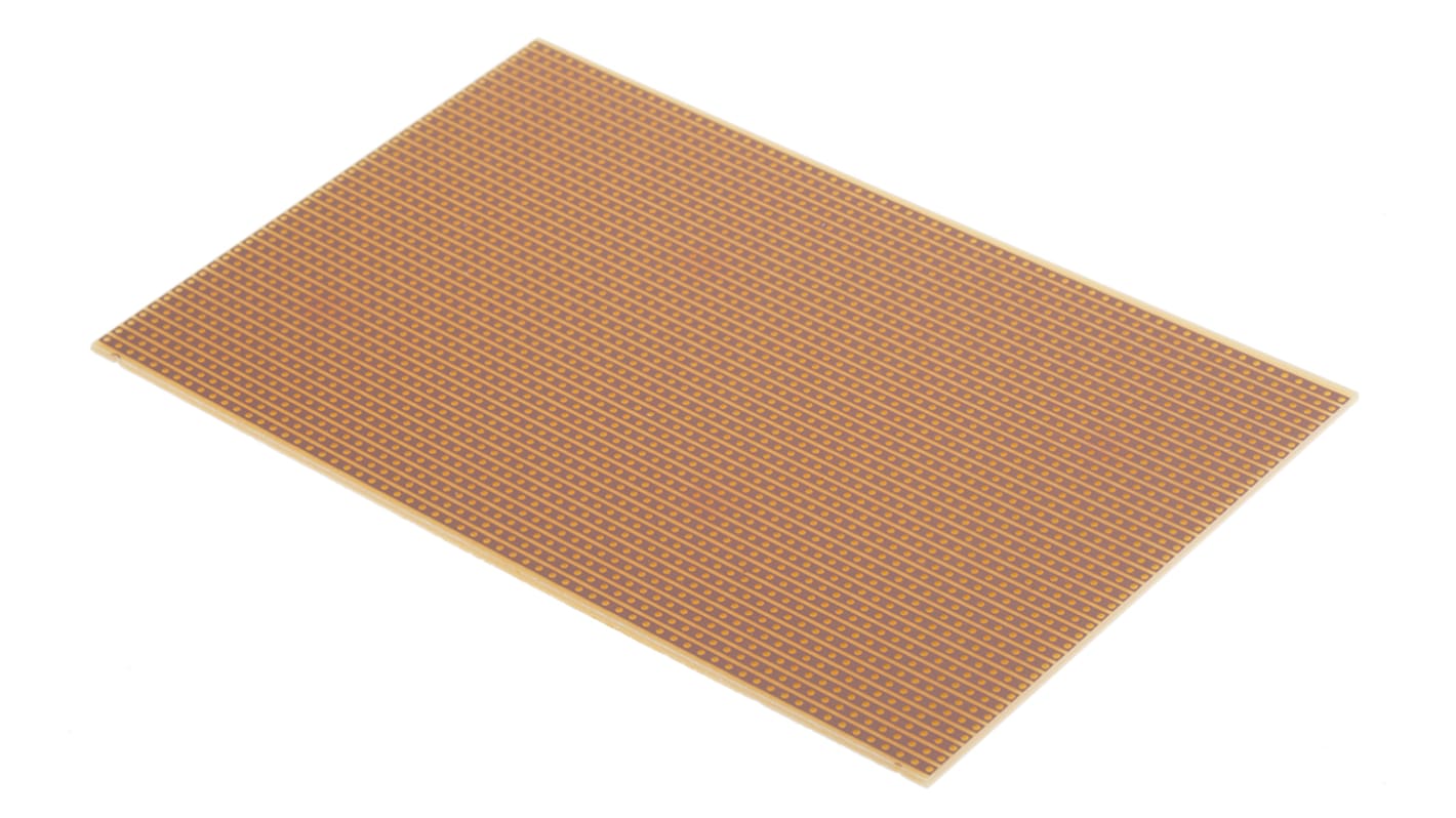 09-1034, Single-Sided Stripboard FR-2 160 x 100 x 1.6mm FR1
