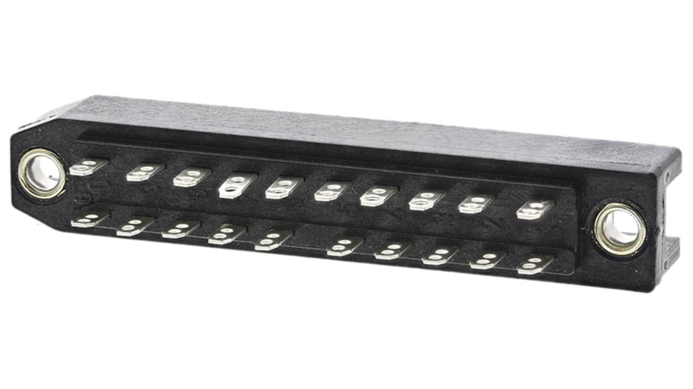 Connettore DIN 41612 Telegartner serie J000 Femmina, 20 vie, 2 file, a Saldare, 8A
