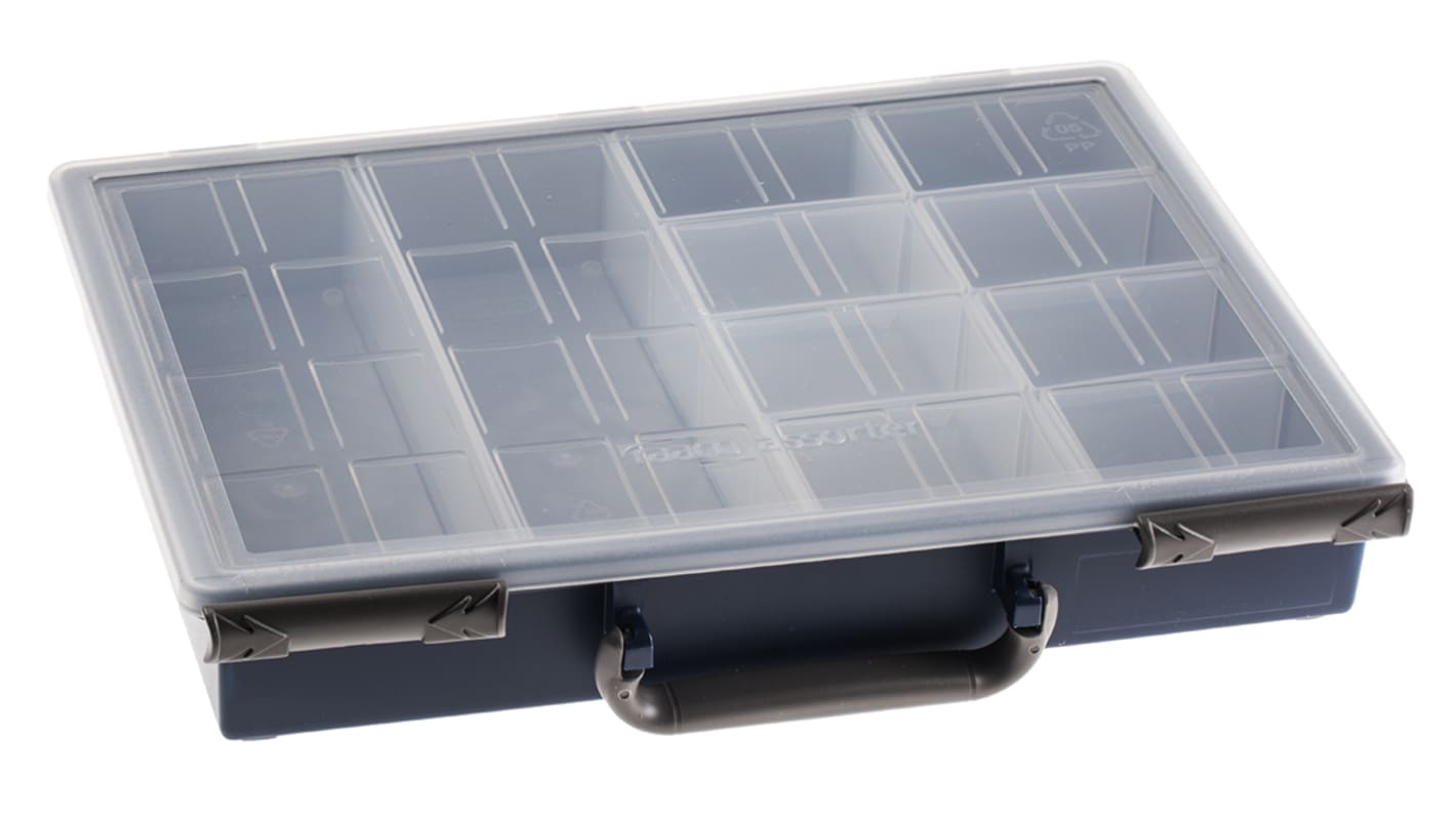 Contenitore modulare Raaco in PP, 10 scomparti, 57mm x 338mm x 261mm