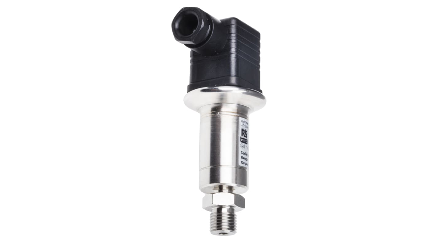 RS PRO Pressure Sensor, 0bar Min, 100bar Max, Analogue Output, Relative Reading