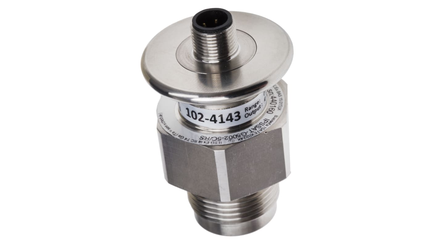 RS PRO Pressure Sensor, 0bar Min, 50bar Max, Analogue Output, Relative Reading
