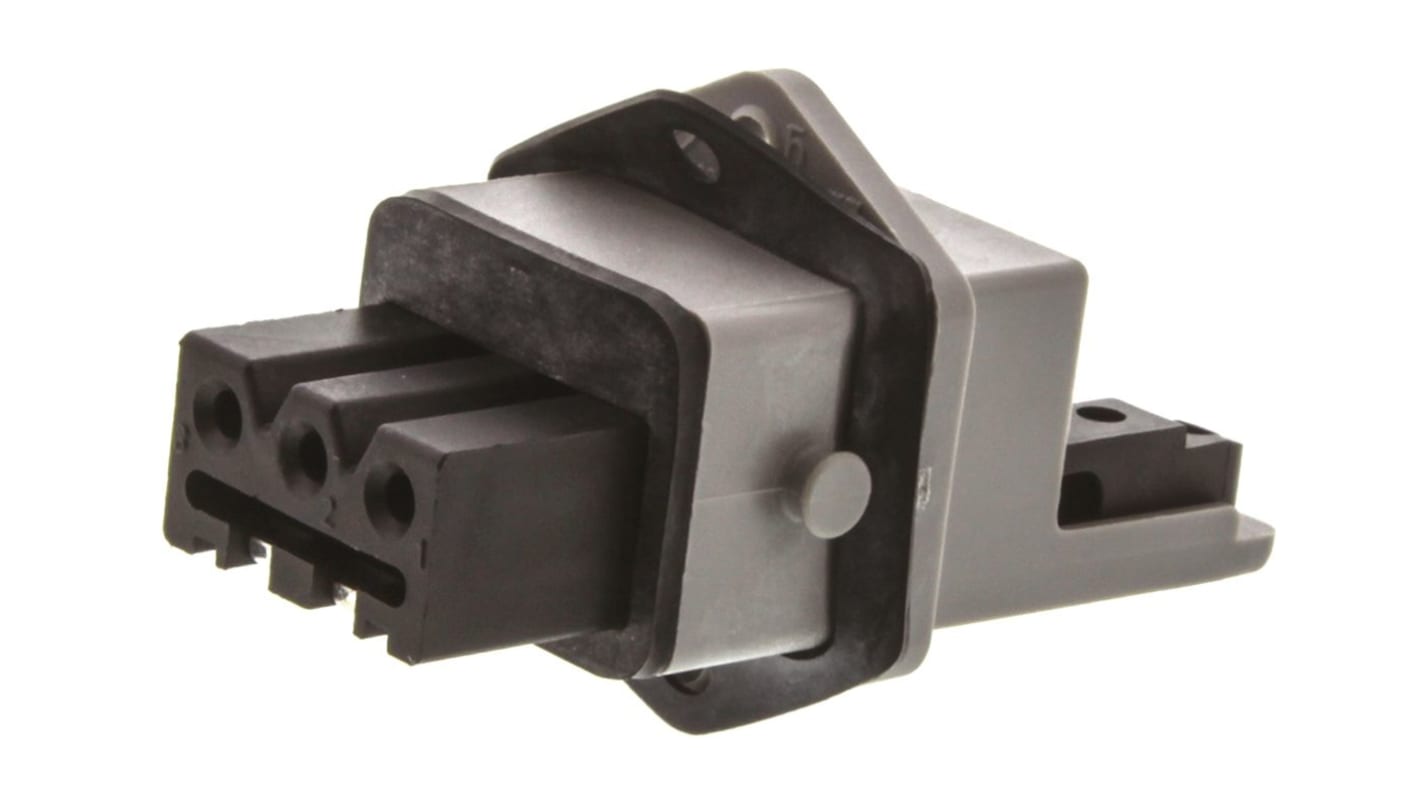 Hirschmann, ST IP54 Black, Grey Panel Mount 3P + E Industrial Power Socket, Rated At 16A, 250 V, 400 V