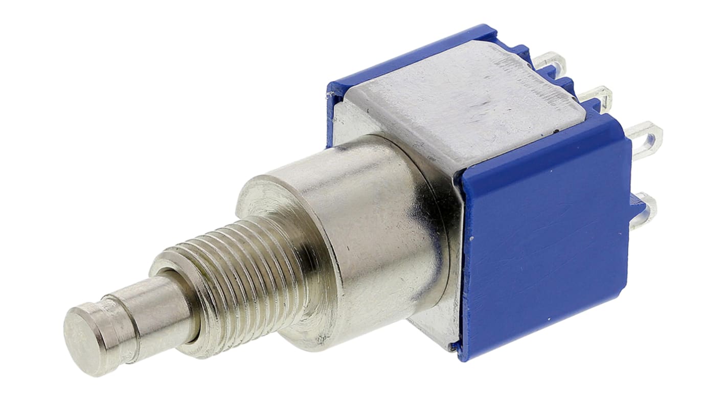 APEM Miniature Push Button Switch, Latching, Panel Mount, 6.5mm Cutout, DPDT, 250V ac, IP65