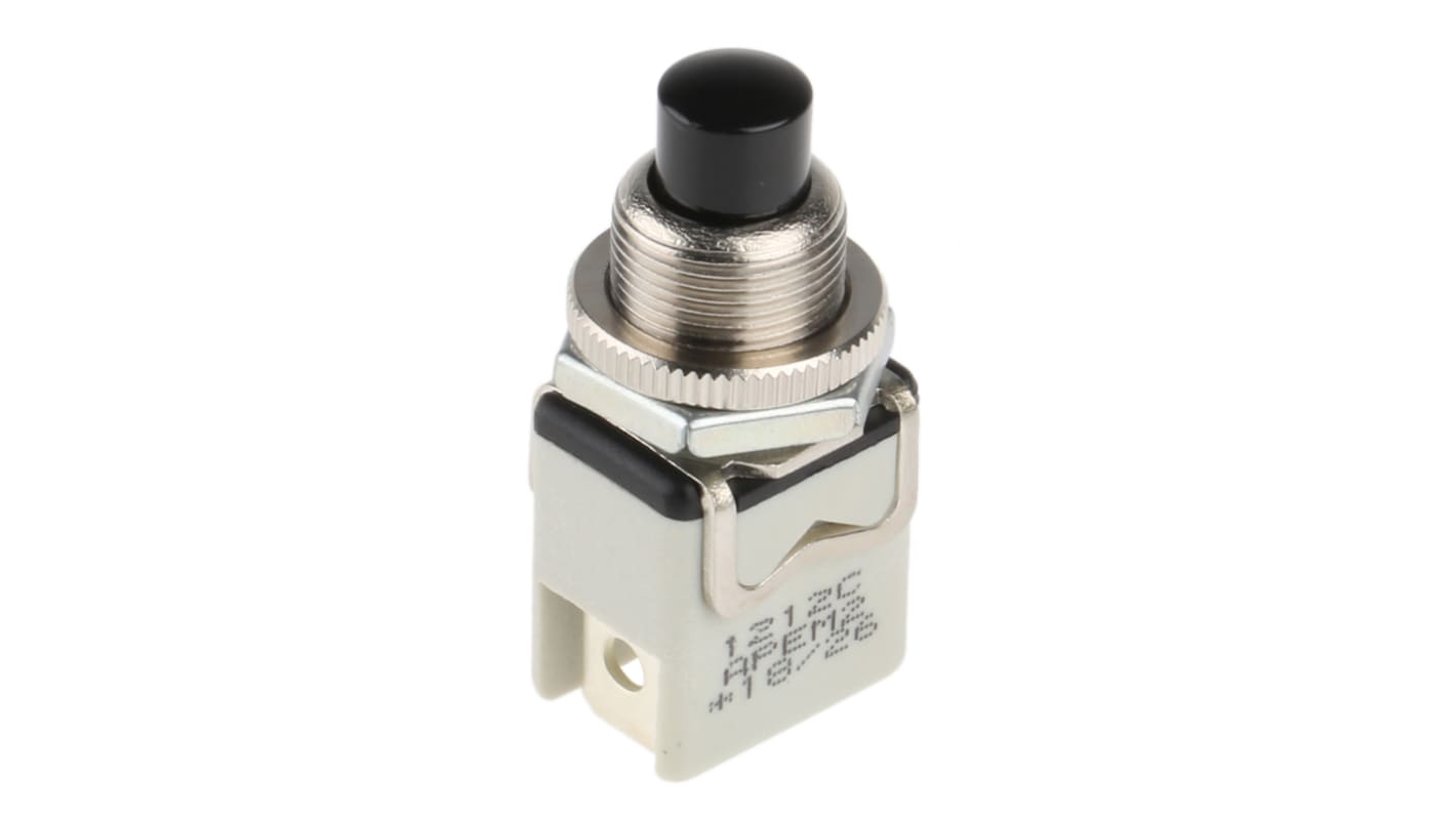 APEM 押しボタンスイッチ, モーメンタリ, SPST, 2 A @ 24 V dc, 12.2mm パネルマウント