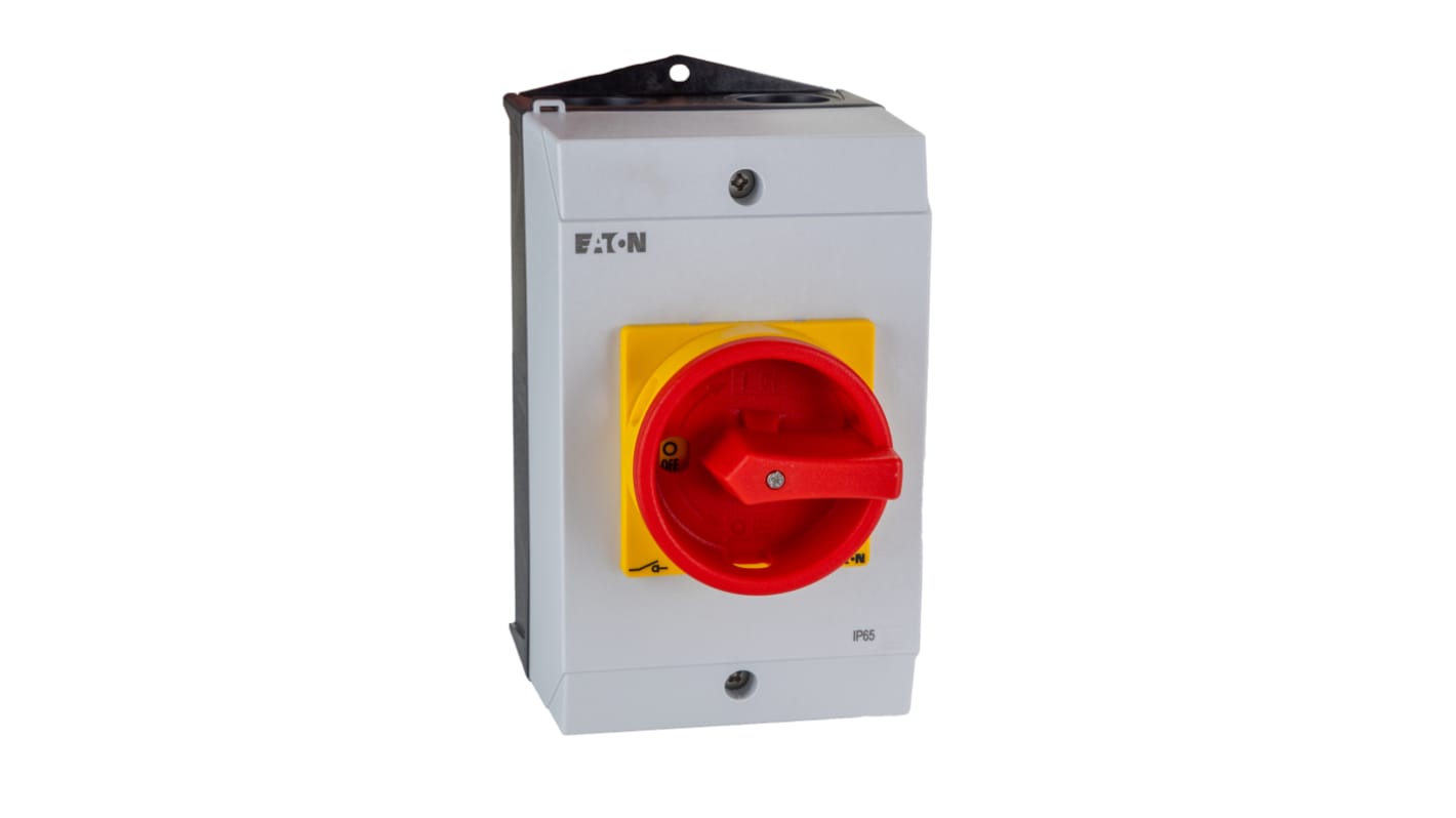 Eaton 6P Pole Surface Mount Isolator Switch - 32A Maximum Current, 13kW Power Rating, IP65