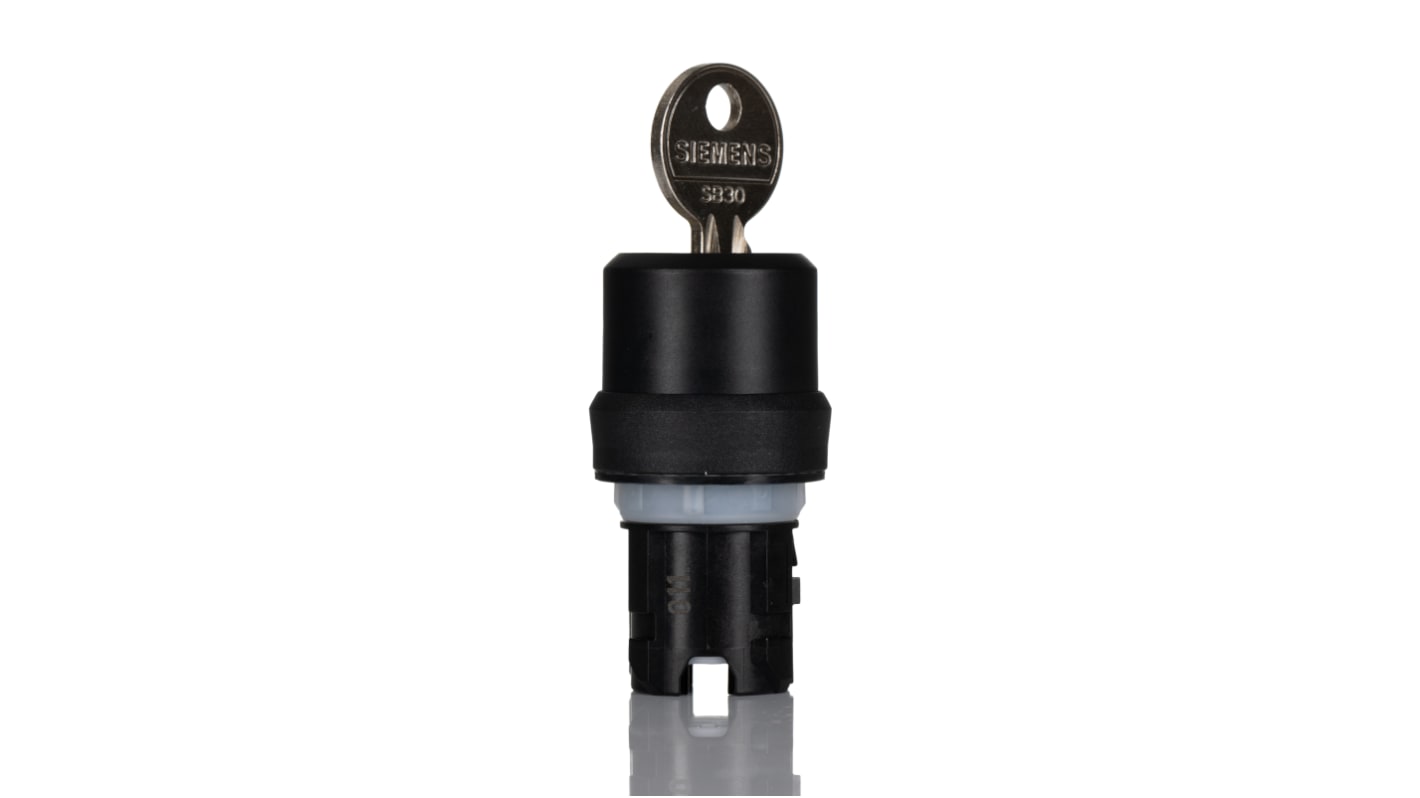 Siemens SIRIUS ACT 3SU10 2-position Key Switch Head, Latching, 22mm Cutout